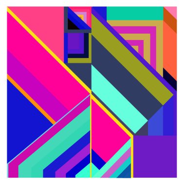 Kaynak için vektör renkli geometrik ve eğri arkaplan deseni