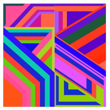 Kaynak için vektör renkli geometrik ve eğri arkaplan deseni