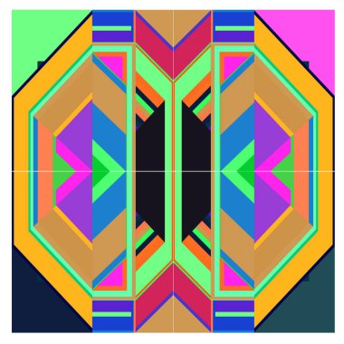 Kaynak için vektör renkli geometrik ve eğri arkaplan deseni