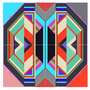 Kaynak için vektör renkli geometrik ve eğri arkaplan deseni