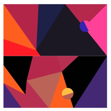 Kaynak için vektör renkli geometrik ve eğri arkaplan deseni