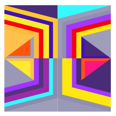 Kaynak için vektör renkli geometrik ve eğri arkaplan deseni