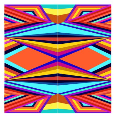 Kaynak için vektör renkli geometrik ve eğri arkaplan deseni