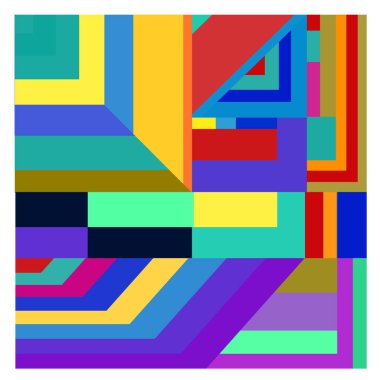 Kaynak için vektör renkli geometrik ve eğri arkaplan deseni