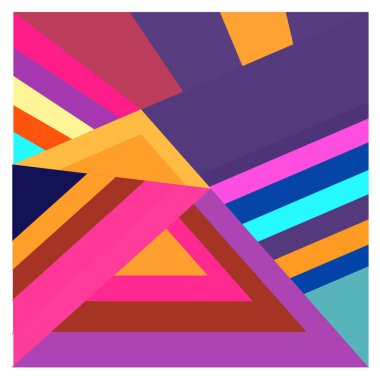 Kaynak için vektör renkli geometrik ve eğri arkaplan deseni