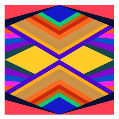 Kaynak için vektör renkli geometrik ve eğri arkaplan deseni