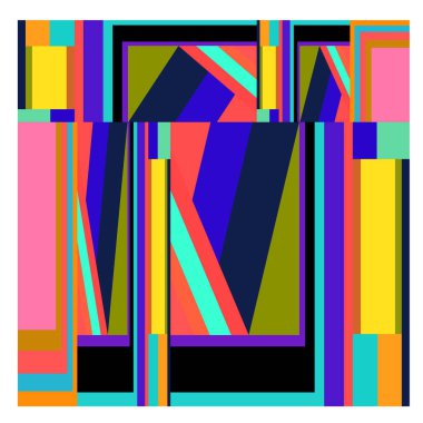 Kaynak için vektör renkli geometrik ve eğri arkaplan deseni