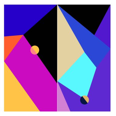 Kaynak için vektör renkli geometrik ve eğri arkaplan deseni