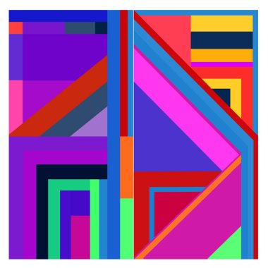 Kaynak için vektör renkli geometrik ve eğri arkaplan deseni