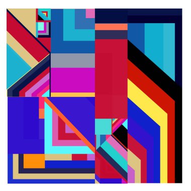 Kaynak için vektör renkli geometrik ve eğri arkaplan deseni