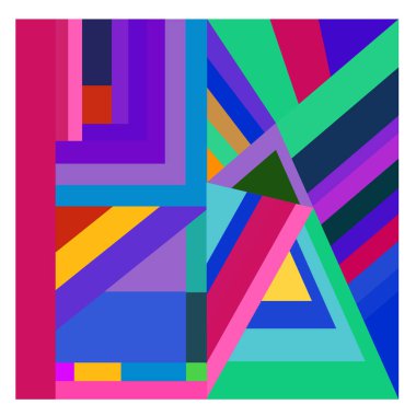 Kaynak için vektör renkli geometrik ve eğri arkaplan deseni