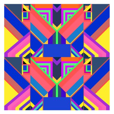 Kaynak için vektör renkli geometrik ve eğri arkaplan deseni