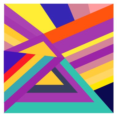 Kaynak için vektör renkli geometrik ve eğri arkaplan deseni