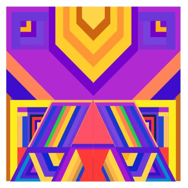 Kaynak için vektör renkli geometrik ve eğri arkaplan deseni