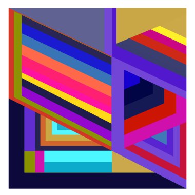 Kaynak için vektör renkli geometrik ve eğri arkaplan deseni