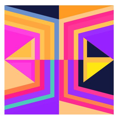 Kaynak için vektör renkli geometrik ve eğri arkaplan deseni