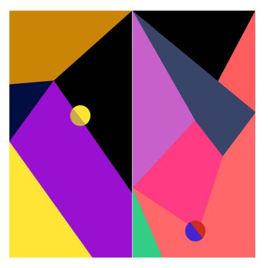 Kaynak için vektör renkli geometrik ve eğri arkaplan deseni