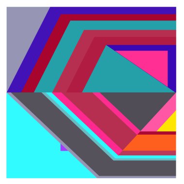 Kaynak için vektör renkli geometrik ve eğri arkaplan deseni