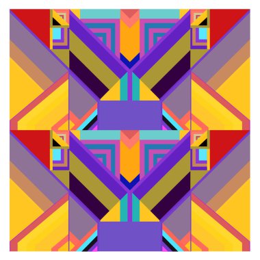 Kaynak için vektör renkli geometrik ve eğri arkaplan deseni