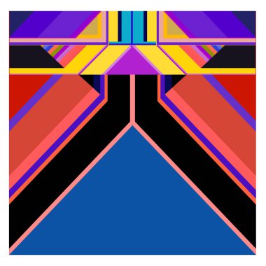 Kaynak için vektör renkli geometrik ve eğri arkaplan deseni