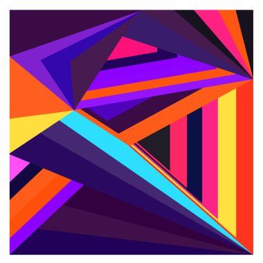 Kaynak için vektör renkli geometrik ve eğri arkaplan deseni