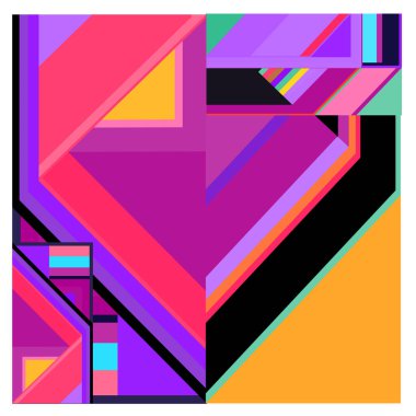 Kaynak için vektör renkli geometrik ve eğri arkaplan deseni