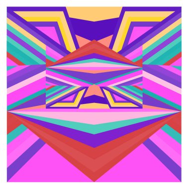 Kaynak için vektör renkli geometrik ve eğri arkaplan deseni