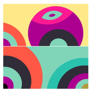 Kaynak için vektör renkli geometrik ve eğri arkaplan deseni