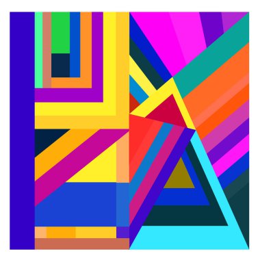 Kaynak için vektör renkli geometrik ve eğri arkaplan deseni