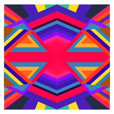 Kaynak için vektör renkli geometrik ve eğri arkaplan deseni