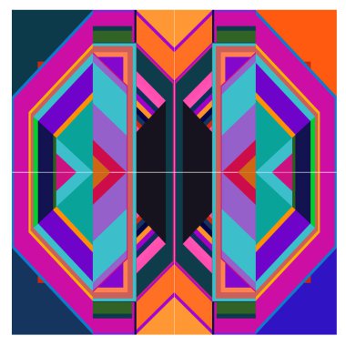 Kaynak için vektör renkli geometrik ve eğri arkaplan deseni