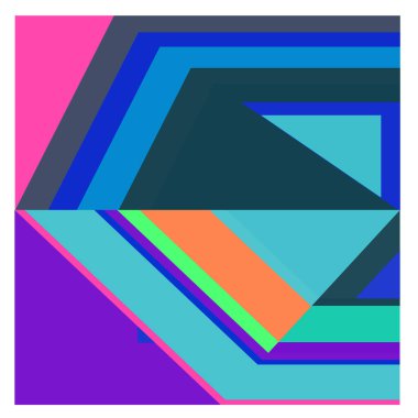 Kaynak için vektör renkli geometrik ve eğri arkaplan deseni