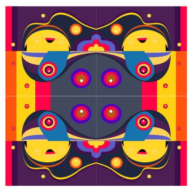 Kaynak için vektör renkli geometrik ve eğri arkaplan deseni