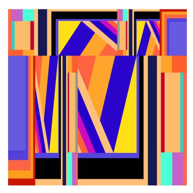 Kaynak için vektör renkli geometrik ve eğri arkaplan deseni