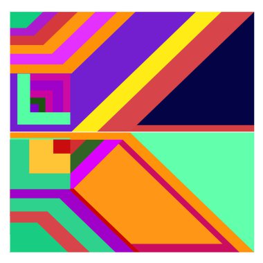 Kaynak için vektör renkli geometrik ve eğri arkaplan deseni