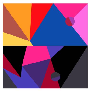 Kaynak için vektör renkli geometrik ve eğri arkaplan deseni