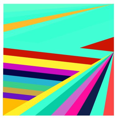 Kaynak için vektör renkli geometrik ve eğri arkaplan deseni