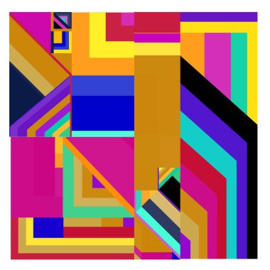 Kaynak için vektör renkli geometrik ve eğri arkaplan deseni