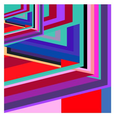 Kaynak için vektör renkli geometrik ve eğri arkaplan deseni