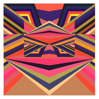 Kaynak için vektör renkli geometrik ve eğri arkaplan deseni