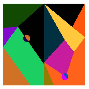 Kaynak için vektör renkli geometrik ve eğri arkaplan deseni