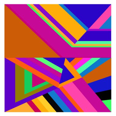 Kaynak için vektör renkli geometrik ve eğri arkaplan deseni