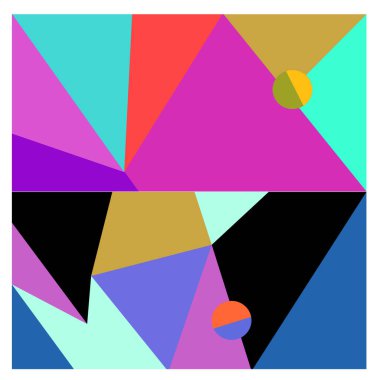 Kaynak için vektör renkli geometrik ve eğri arkaplan deseni