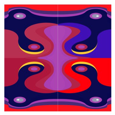 Kaynak için vektör renkli geometrik ve eğri arkaplan deseni