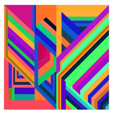 Kaynak için vektör renkli geometrik ve eğri arkaplan deseni