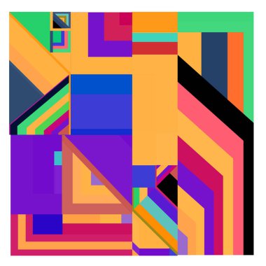 Kaynak için vektör renkli geometrik ve eğri arkaplan deseni