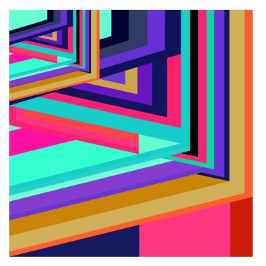 Kaynak için vektör renkli geometrik ve eğri arkaplan deseni