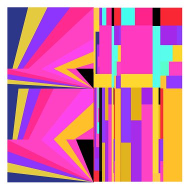 Kaynak için vektör renkli geometrik ve eğri arkaplan deseni