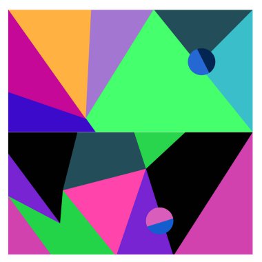 Kaynak için vektör renkli geometrik ve eğri arkaplan deseni