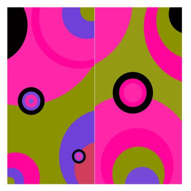 Kaynak için vektör renkli geometrik ve eğri arkaplan deseni